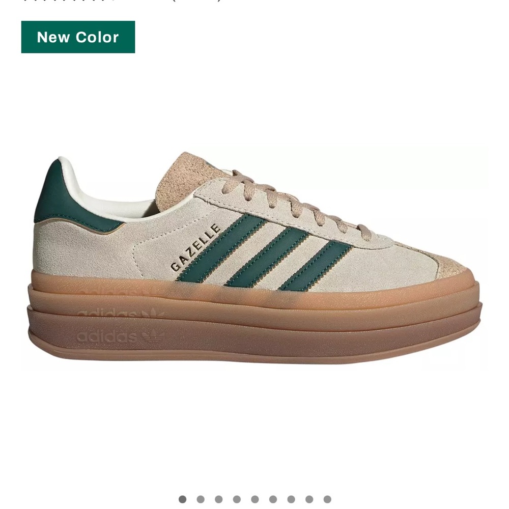 Adidas Gazelle Women's Shoes - Cream and Green